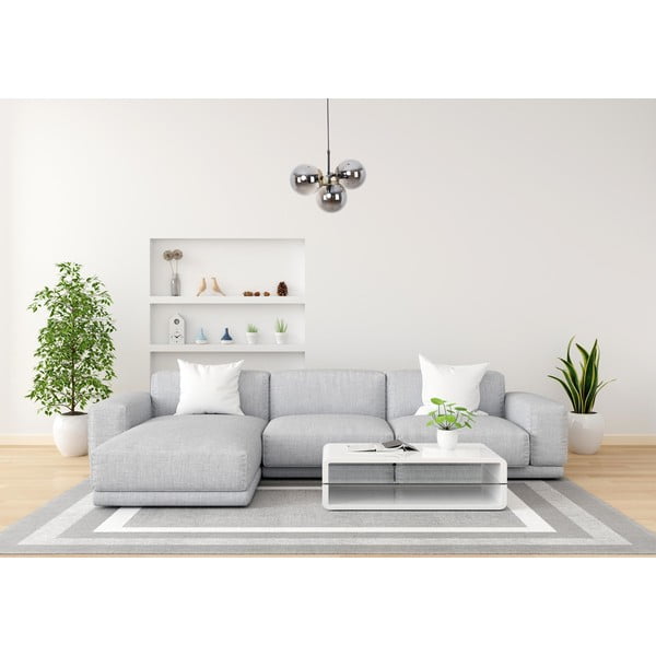 Černo-šedé závěsné svítidlo se skleněným stínidlem ø 15 cm Cascade – Squid Lighting-image-1