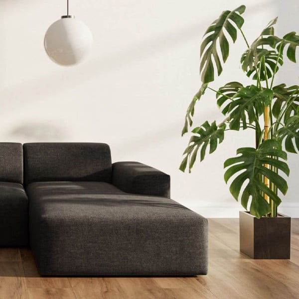 Antracitová rohová pohovka (pravý roh/s lenoškou) Villet – Rodier-image-3