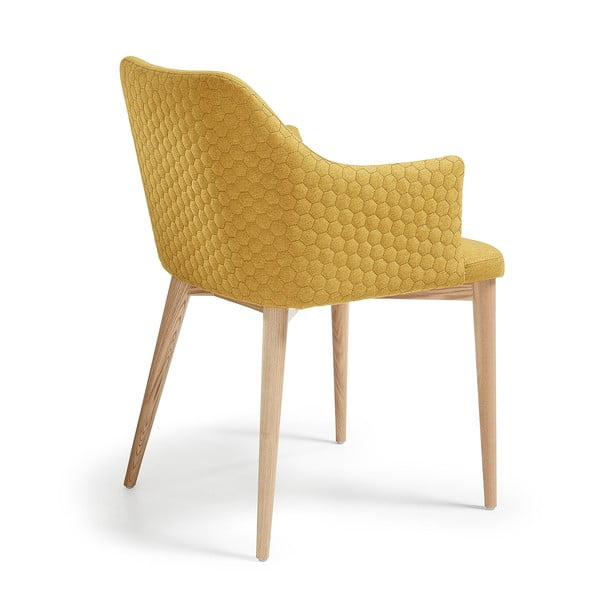 Hořčicově žlutá jídelní židle Kave Home Danai-image-3