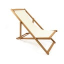 Béžové skládací zahradní lehátko z akáciového dřeva Bonami Essentials Deck