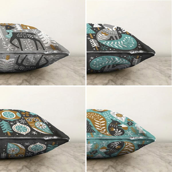 Sada 4 povlaků na polštáře Minimalist Cushion Covers Winter Forest, 55 x 55 cm-image-1