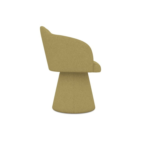 Čalouněné jídelní křeslo v hořčicové barvě Kanoa – Makamii-image-2