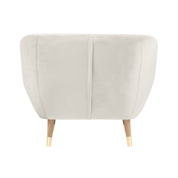 Krémové sametové křeslo Mazzini Sofas Benito-image-4