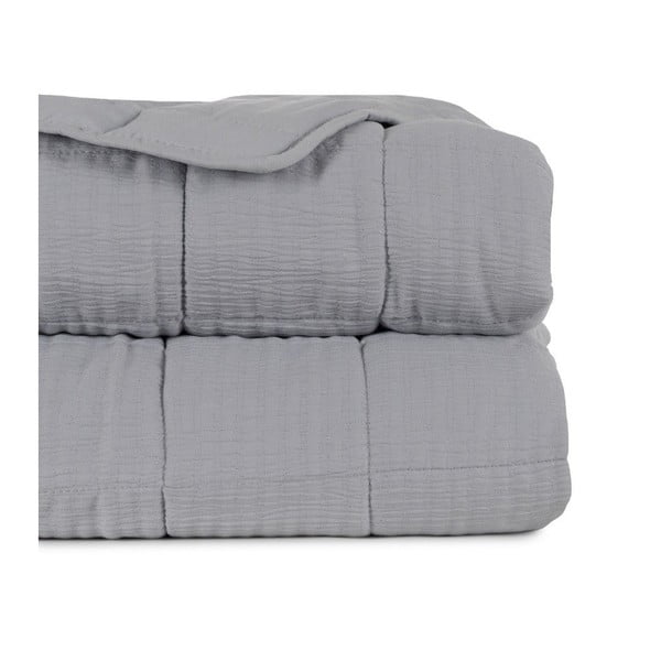 Šedý prošívaný přehoz 180x260 cm – Ixia
