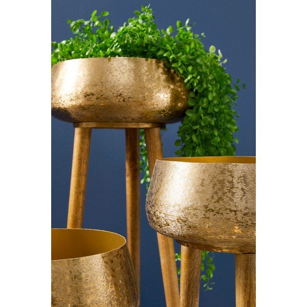 Kovové ručně vyrobené obaly na květináče v sadě 3 ks ø 37,5 cm Varanasi – Bizzotto-image-2