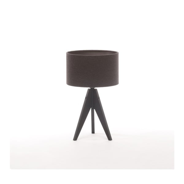 Tmavě šedá  stolní lampa 4room Artist, černá lakovaná bříza, Ø 25 cm