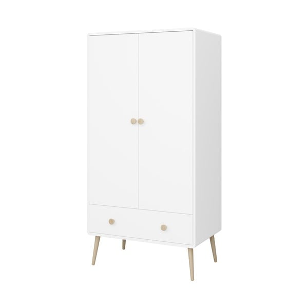 Bílá dětská šatní skříň 80x160 cm Gaia - Tvilum-image-3