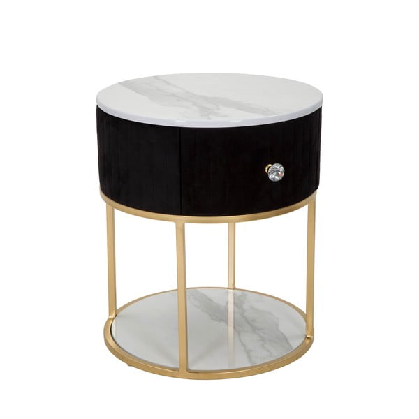 Noční stolek v černo-zlaté barvě Montpellier – Mauro Ferretti-image-1