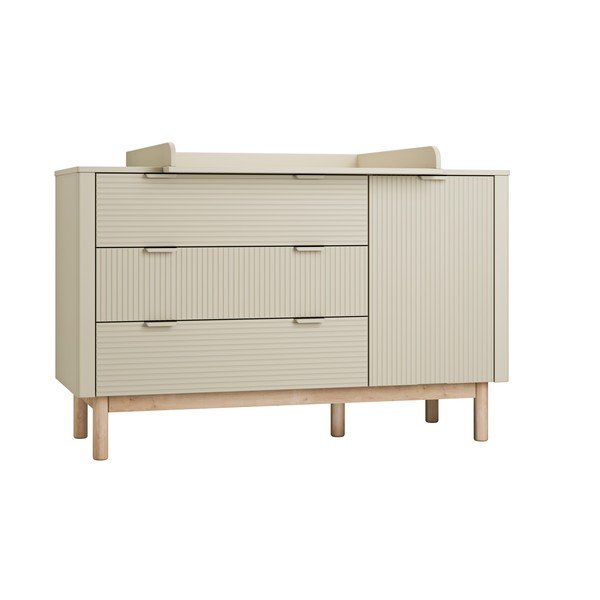 Béžová nízká dětská komoda 144,5x52 cm Miloo – Pinio-image-2