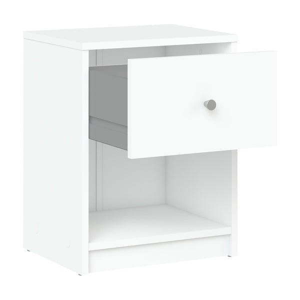 Bílý noční stolek s poličkami May - Tvilum-image-3
