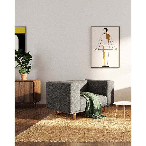 Šedé relaxační křeslo Kukumo – Ame Yens-image-1