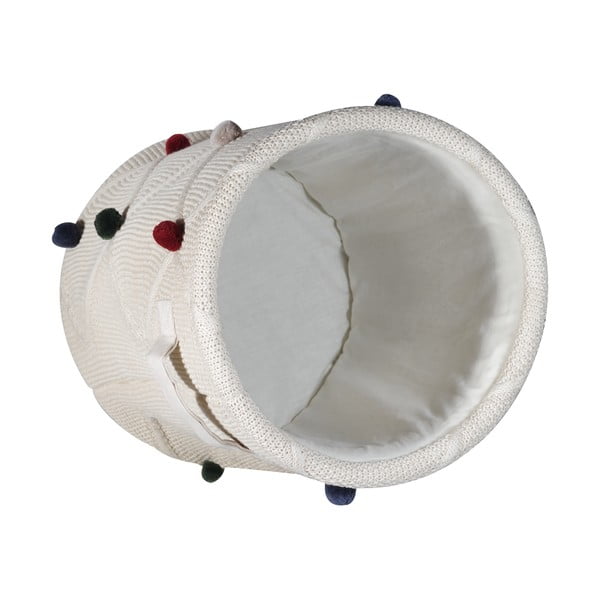 Krémový látkový dětský koš na hračky ø 30x35 cm Creme – Kindsgut-image-4