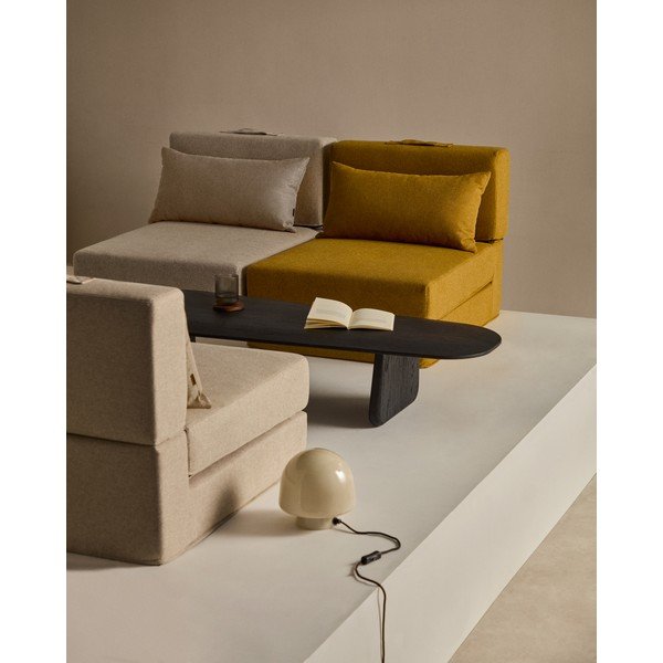 Rozkládací křeslo v hořčicové barvě Arty – Kave Home-image-1