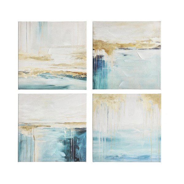 Tištěný/s ručně malovanými prvky obraz na plátně 60x60 cm Crown – Bizzotto