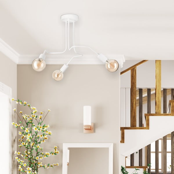 Bílé stropní svítidlo 55x55 cm Domino – LAMKUR-image-1