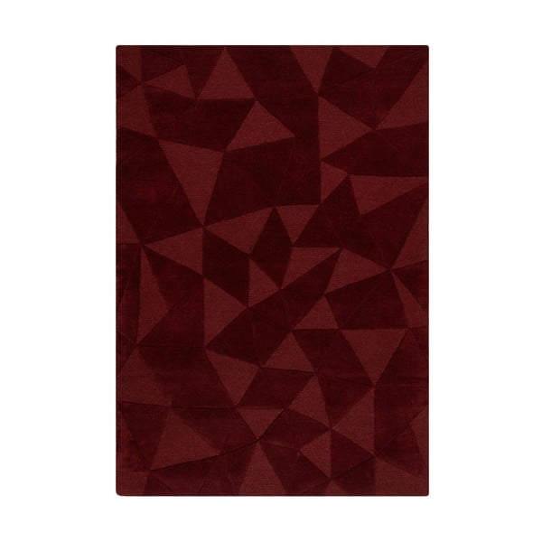 Vínový ručně tkaný vlněný koberec 160x230 cm Shard Red – Flair Rugs