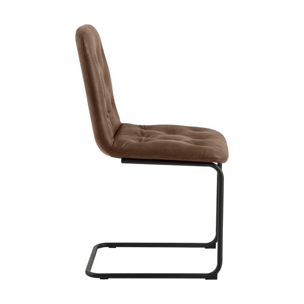 Hnědé jídelní židle z imitace kůže v sadě 2 ks Kira – Actona-image-3