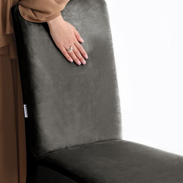 Šedý napínací potah na židli 48 cm Sento – Restilo-image-4