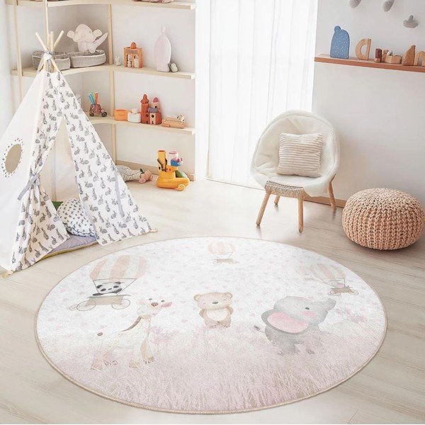 Pratelný dětský koberec ø120 cm Dainty Animals – Mila Home-image-2