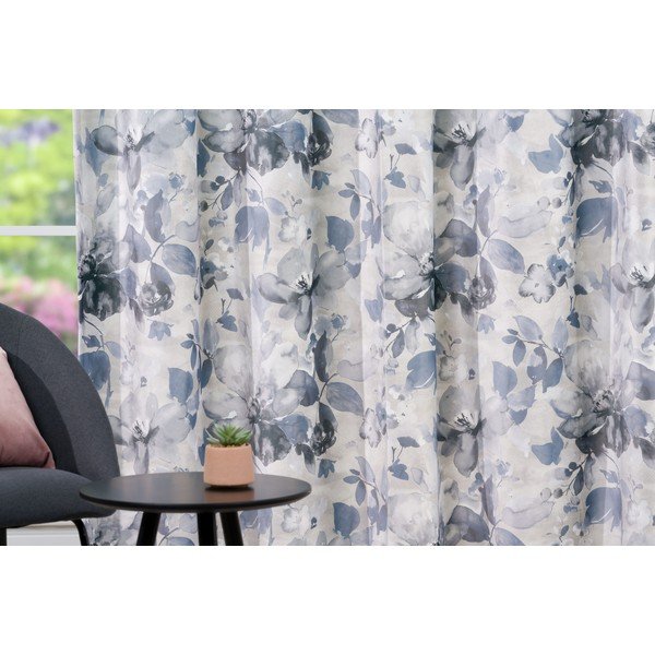 Bílý/šedý závěs 140x260 cm Nirvana – Mendola Fabrics-image-2