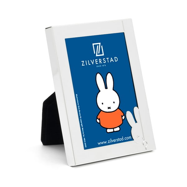 Kovový stojací rámeček ve stříbrné barvě 8x10 cm Miffy – Zilverstad