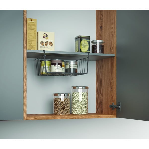 Černý závěsný kuchyňský košík Metaltex, délka 30 cm-image-1