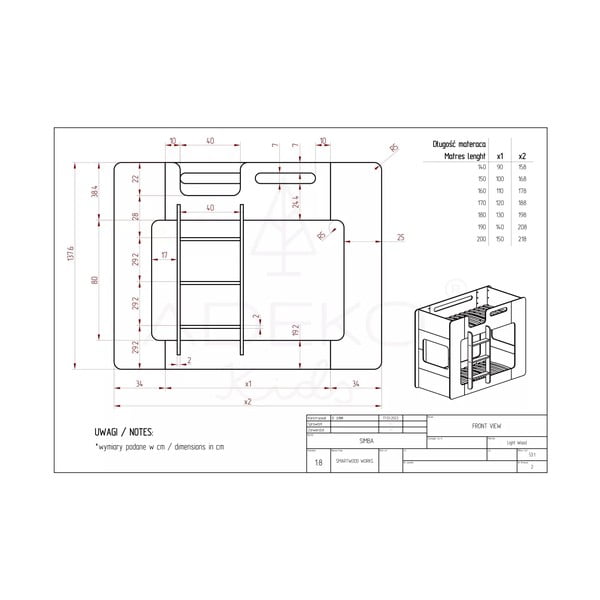 Patrová dětská postel 80x200 cm Simba - Adeko-image-3