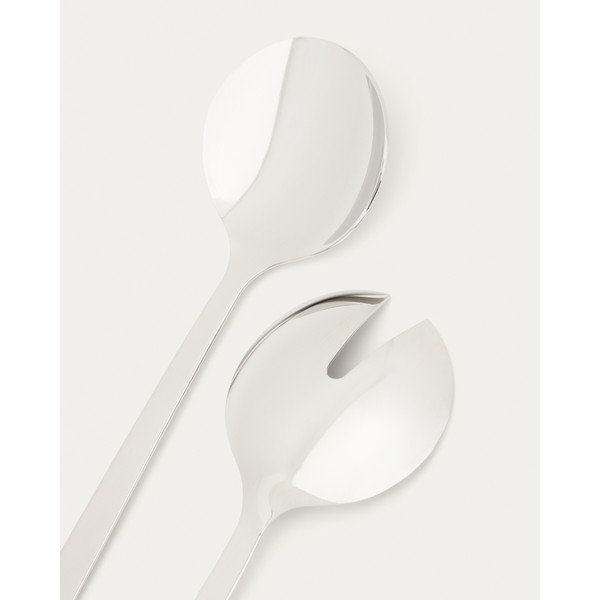 Salátový příbor 2 ks z nerezové oceli Nirela – Kave Home-image-3