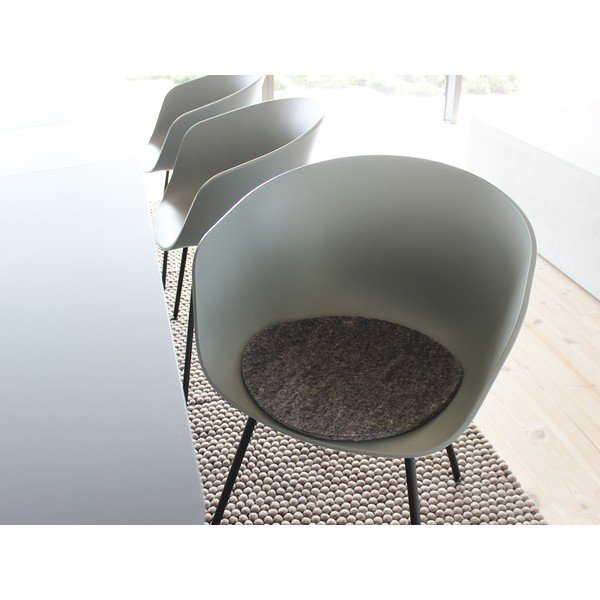 Antracitový plstěný podsedák z vlny Wooldot Felt Chair Pad, ⌀ 40 cm-image-1