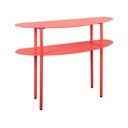 Červený kovový konzolový stolek 28x90 cm Cool Retro – Leitmotiv