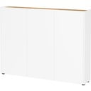 Bílá skříňka v dekoru dubu 138x105x25 cm Libbiano – Germania