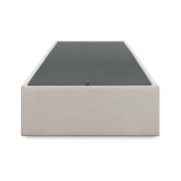 Béžová čalouněná jednolůžková postel s úložným prostorem 90x190 cm Matters – Kave Home