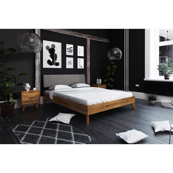 Dvoulůžková postel z dubového dřeva 140x200 cm Greg 3 - The Beds-image-3