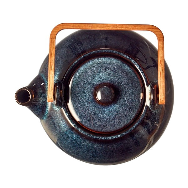 Tmavě modrá keramická konvice na čaj se sítkem 1,2 l Gastro Blue – Bitz-image-4