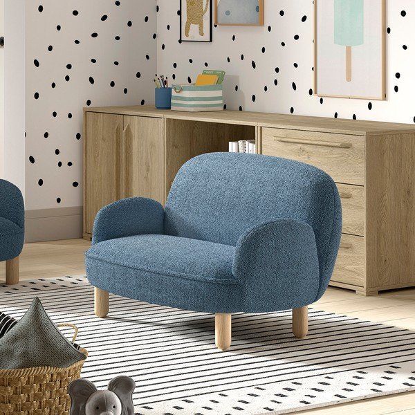 Béžová dětská pohovka z textilie bouclé 89 cm Rocky – Vipack-image-4