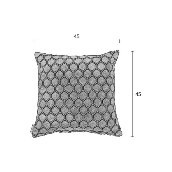 Tmavě šedý polštář s výplní Zuiver Monty, 45 x 45 cm-image-1