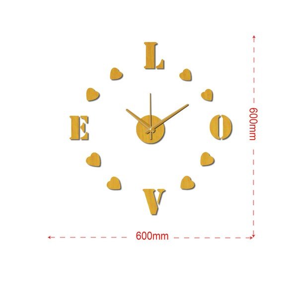 Nástěnné nalepovací hodiny Mauro Ferretti Love, ⌀ 60 cm-image-2