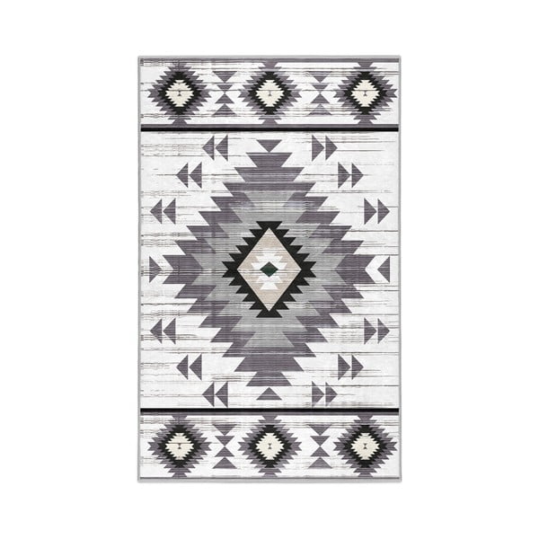 Světle šedý pratelný koberec 80x150 cm Ethnic Geo – Mila Home