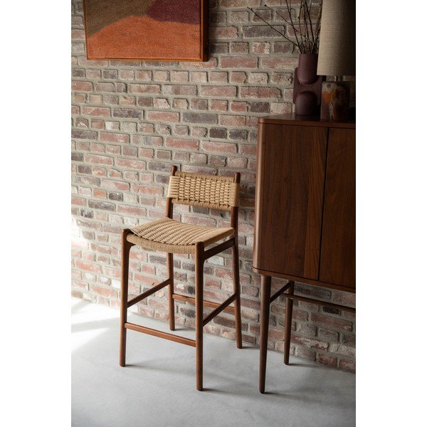 Barová židle z bukového dřeva v přírodní barvě (výška sedáku 67,5 cm) Cecile – Dutchbone-image-1