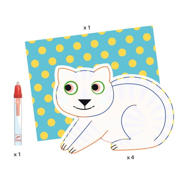 Vodní omalovánky Djeco Velká zvířátka-image-4