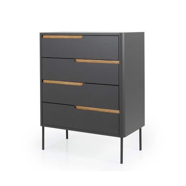 Antracitově šedá komoda Tenzo Switch, 80 x 102 cm-image-2