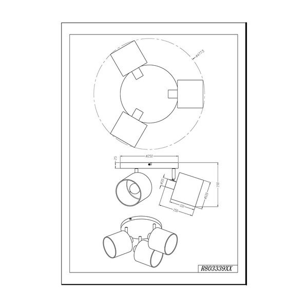 Bílé stropní svítidlo Tommy – Reality-image-2
