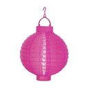 Růžový venkovní solární LED lampion Star Trading, ø 20 cm