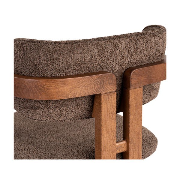 Hnědé jídelní křeslo s područkami Toscana – Kalune Design-image-4