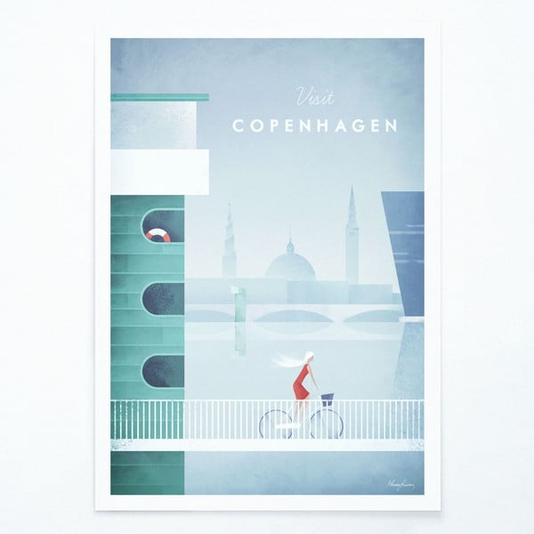 Plakát Travelposter Copenhagen, 30 x 40 cm