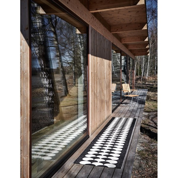 Černo-krémový vnitřní a venkovní běhoun 70x150 cm Poppy Black Vanilla – Pappelina-image-4