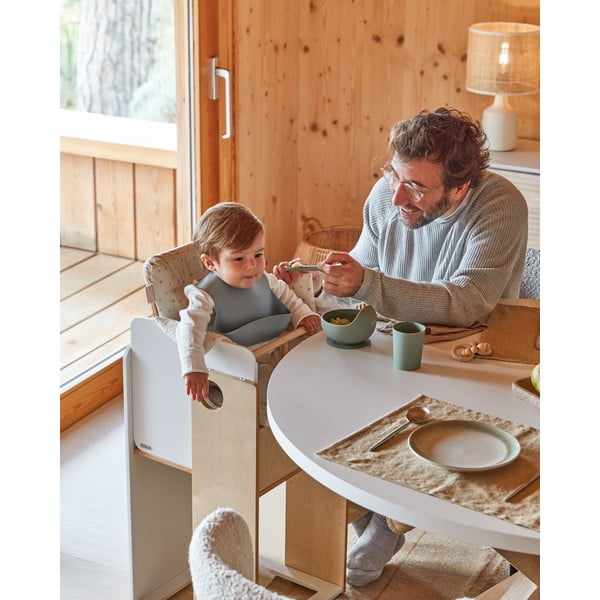 Bílá/v přírodní barvě jídelní židlička Nuun – Kave Home-image-3