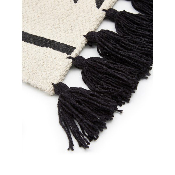 Béžovo-černý ručně tkaný bavlněný koberec Westwing Collection Rita, 70 x 140 cm-image-4