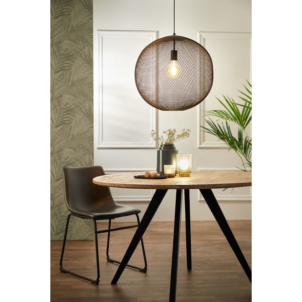 Matně černé závěsné svítidlo s kovovým stínidlem ø 50 cm Reilley – Light & Living-image-1