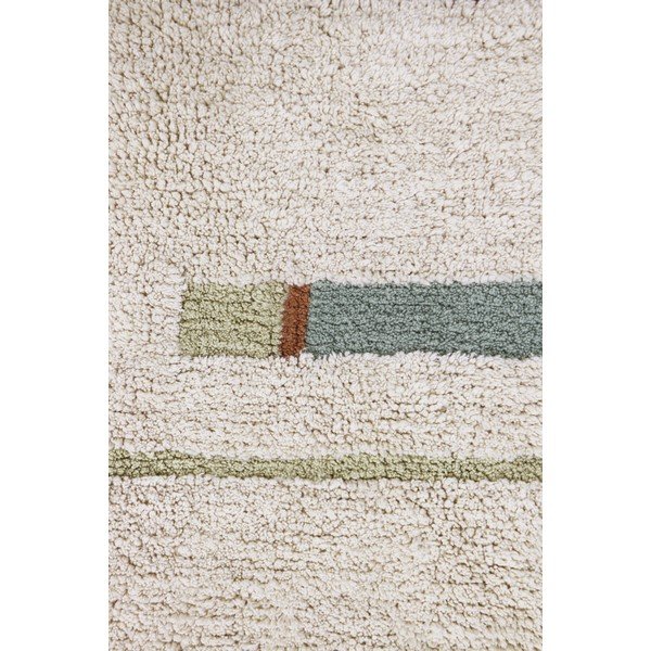 Modro-krémový pratelný ručně tkaný bavlněný koberec 90x130 cm Lanes Vintage Blue – Lorena Canals-image-4